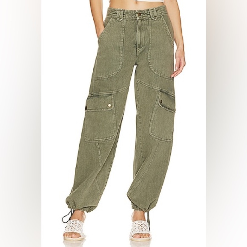 Free People Olive Utility Cargo Joggers